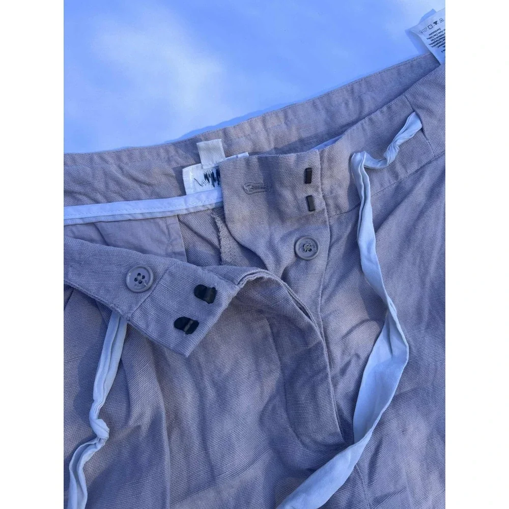 Wilfred Aritzia Linen‎ Blend Pants Women's Size 4 Taupe Drawstring Casual